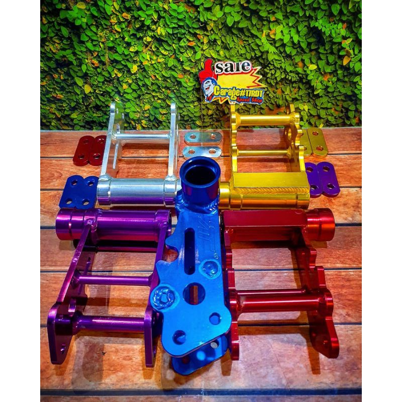 Engine Mounting Monting Almunium Aitech Mundur 7Cm 8Cm PNP Matic Mio Sporty Smile Soul Fino Nouvo.