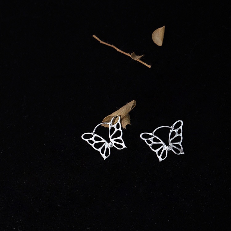 Anting Desain Butterfly Bahan Stainless Steel Untuk Wanita