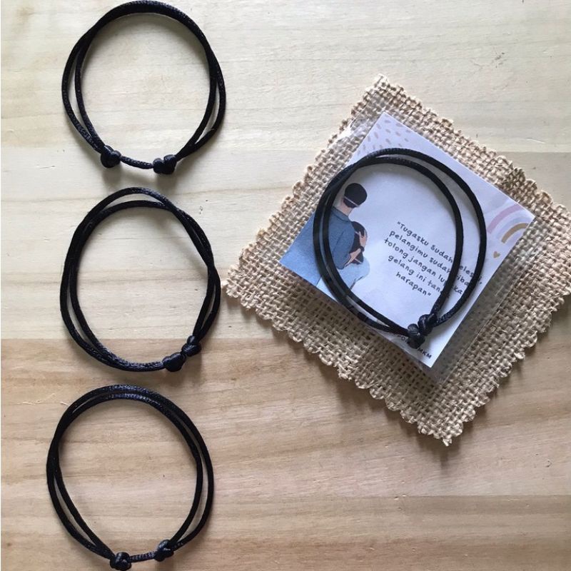 gelang hitam polos viral