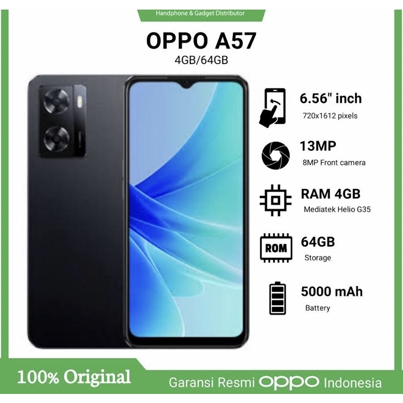 OPPO A57 4/64 100% ORIGINAL BERGARANSI RESMI INDONESIA