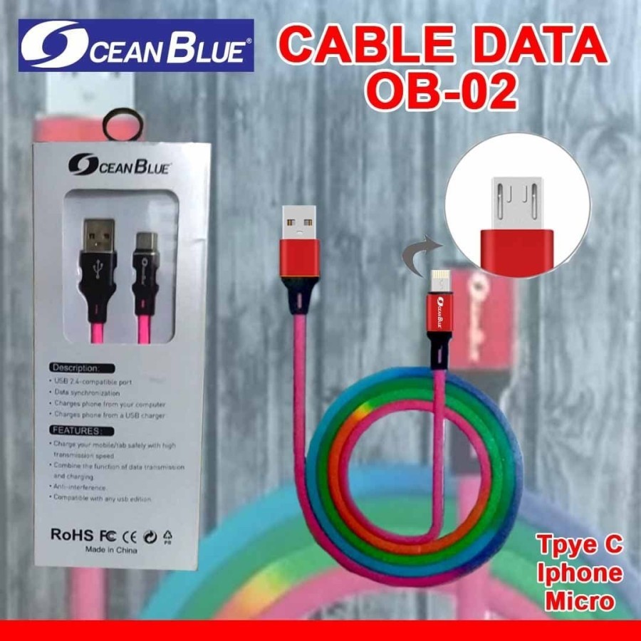 Kabel USB Micro Untuk Charger dan Data Panjang 100cm 2.4A OB02