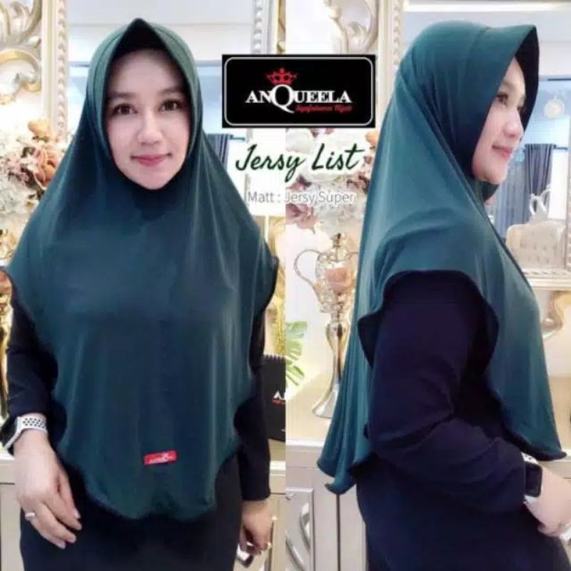 HIJAB INSTAN JERSY LIST ORI ANQUEELA