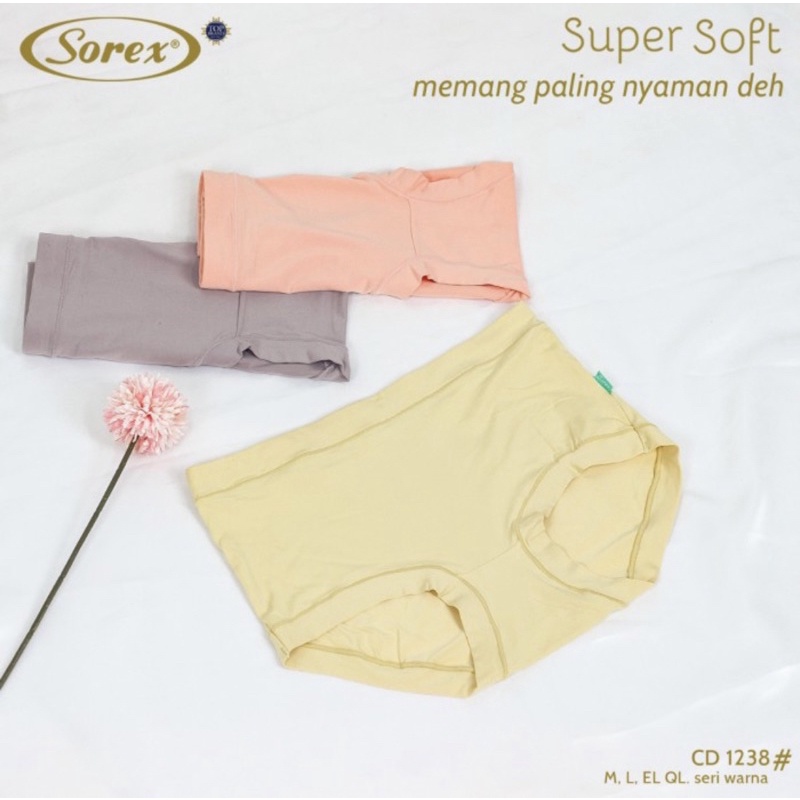 Sorex 1238 CD Celana Dalam Wanita Karet Besar Super Soft Random