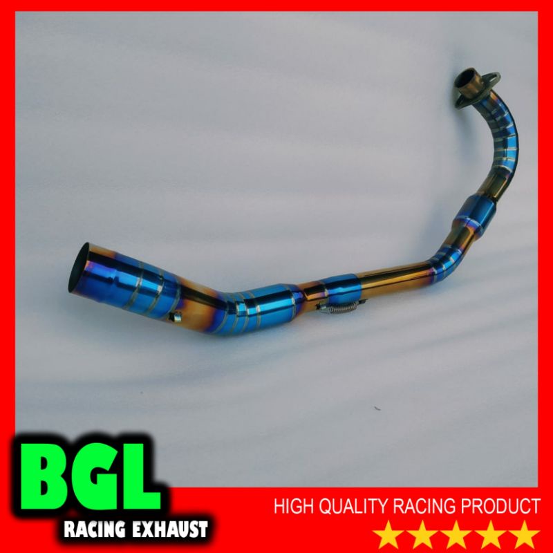 leheran knalpot racing bluegold Honda Tiger revo Tiger2000 full cacing stainles