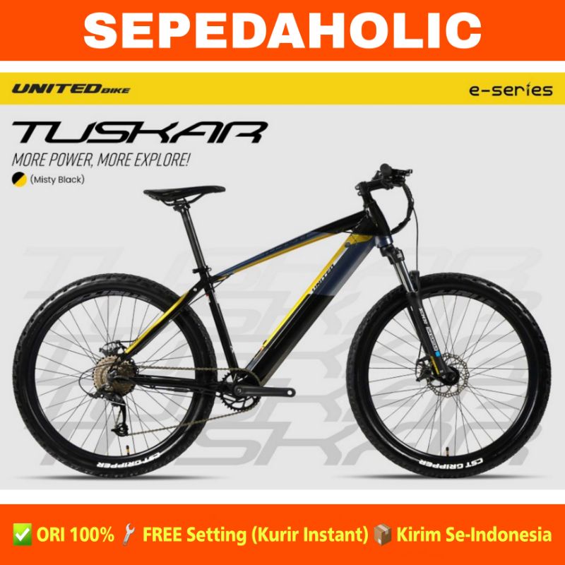 Sepeda Gunung Listrik MTB UNITED TUSKAR Electric E Bike 350 Watt