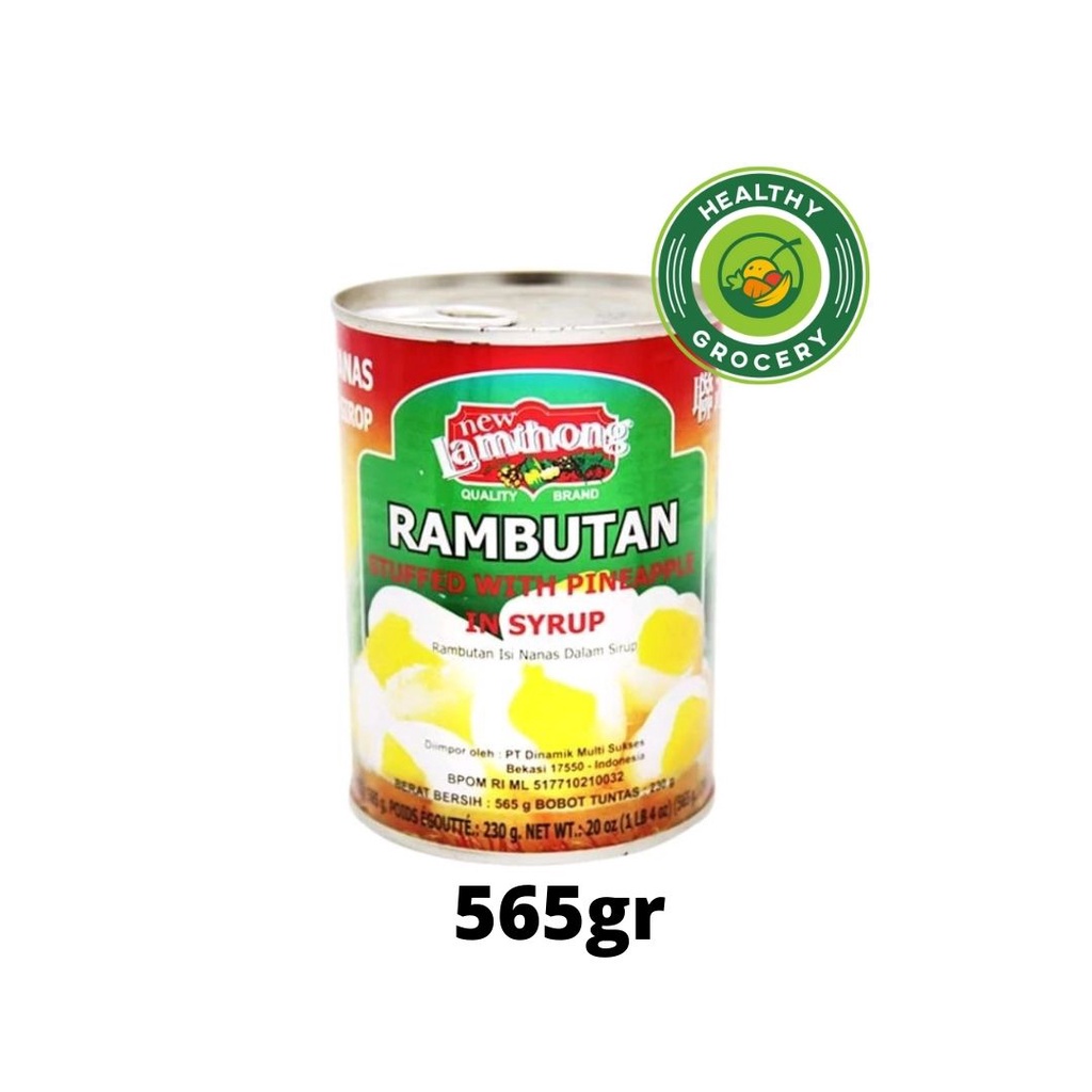 

Lamthong Rambutan Stuffed With Pineapple In Syrup 565gr / Rambutan Isi Nanas Dalam Sirup