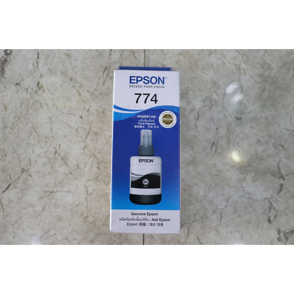 Tinta EPSON T774 T-774 T 774 Pigment untuk M100 M200 L605 L655 L1455 Original