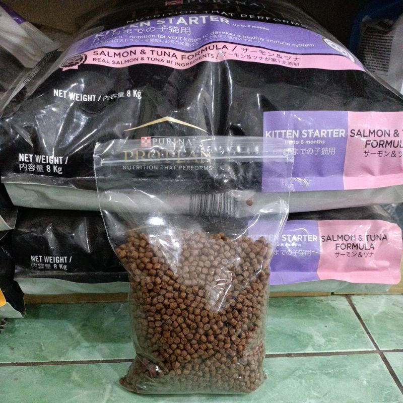 Proplan cat kitten starter salmon &amp; tuna formula kemasan Repack 500g/ Proplan kitten starter / makanan anak kucing /Proplan