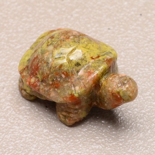 CV300 Natural Unakite Turtle Carving 20gr