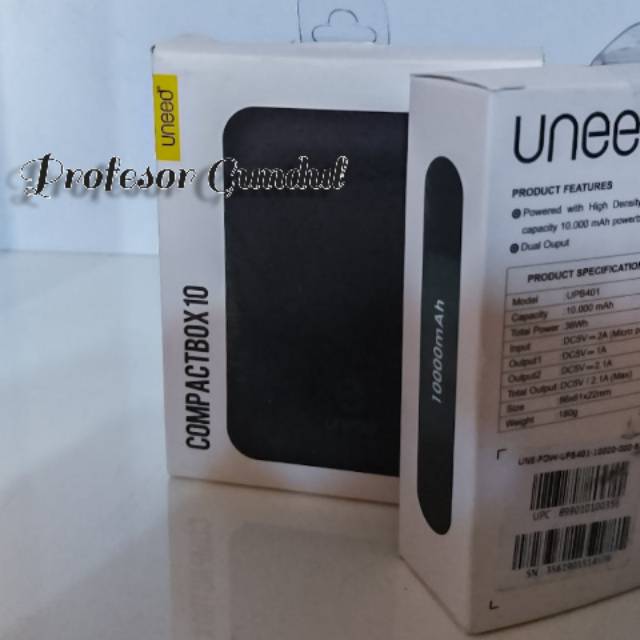 UNEED Powerbank Compactbox UPB401 10000 mAH