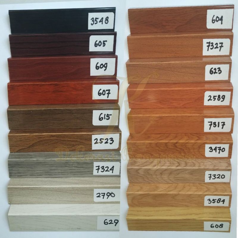 LIST SIKU L PVC | SIKU TANGGA PVC | LIS M PARKIT | ENDING PVC / PLASTIK / SKIRTING LANTAI | WLL