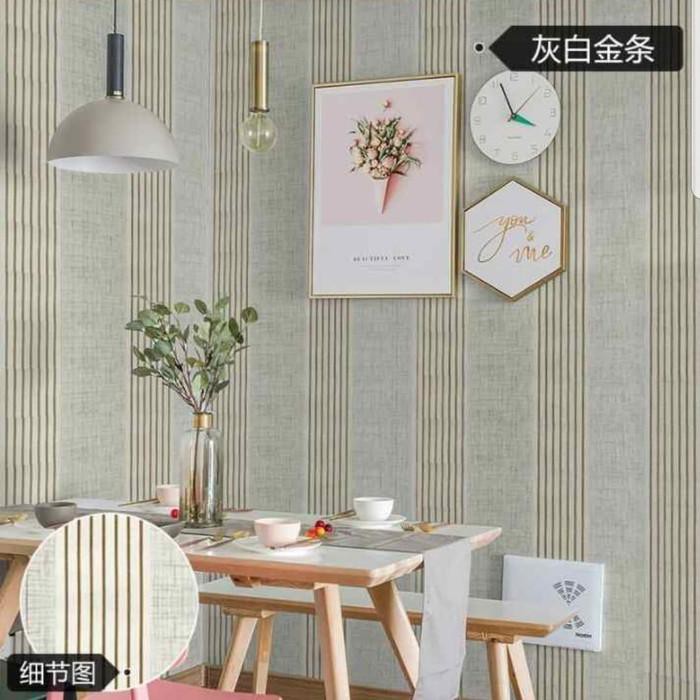 wallpaper sticker dinding 3D salur emas