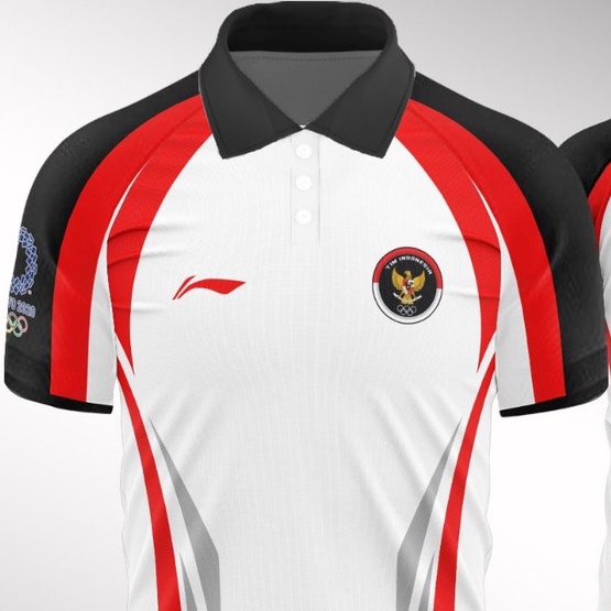 KAOS POLO BADMINTON OLIMPIADE 2020 JERSEY KERAH INDONESIA TOKYO 2021