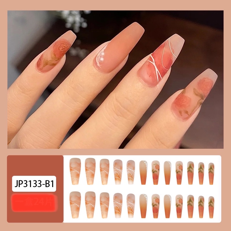 Kuku Palsu 【A81，lem sticker】Nikah kuku Wedding False Nailart Pengantin Tangan