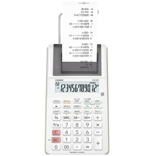 

kalkulator calculator printing casio HR 8RC WARNA RENDOM