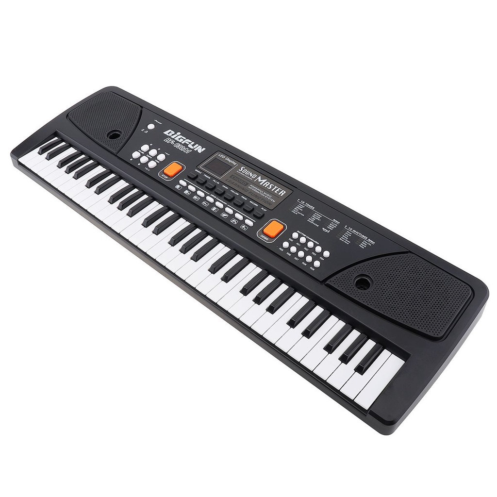 Keyboard Piano Elektronik Digital 49 / 61 Kunci 16 Nada Dengan Mikrofon Untuk Hadiah Anak