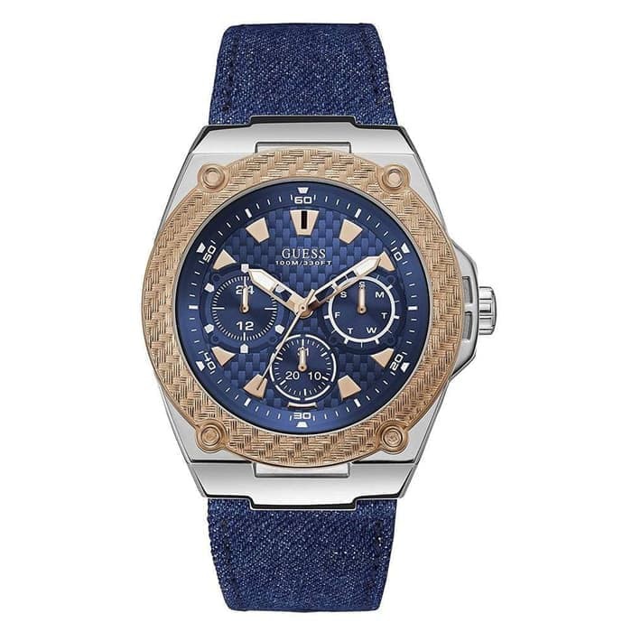 GUESS W1058G1 Denim - Jam Tangan Pria - Biru
