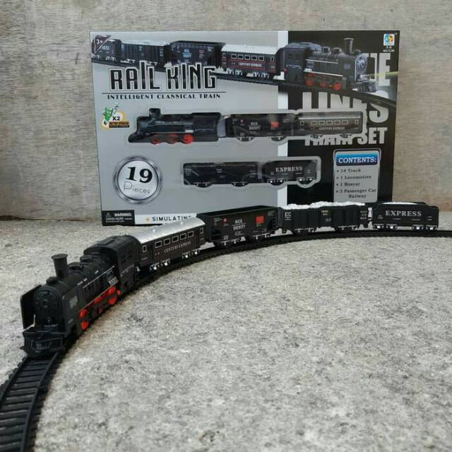 MAINAN KERETA API RAIL KING CLASSICAL TRAIN 19PCS