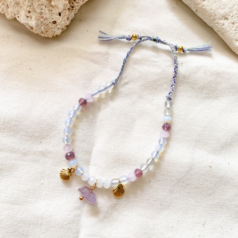 gelang marine bracelet in amethyst loliastuff (gelang etnik/ gelang kepang/ gelang pantai/ gelang bali/ gelang lucu/ gelang unik)