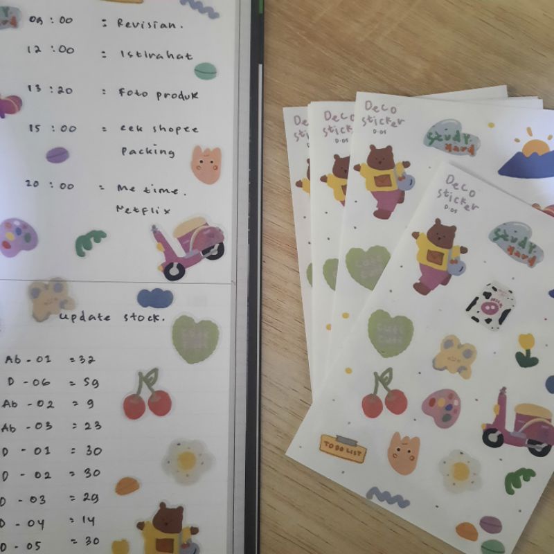 

STICKER DECO/ STICKER SCRAPBOOK/CUTE STIKER/STIKER DEKORASI BUKU HARIAN/BUJO STIKER