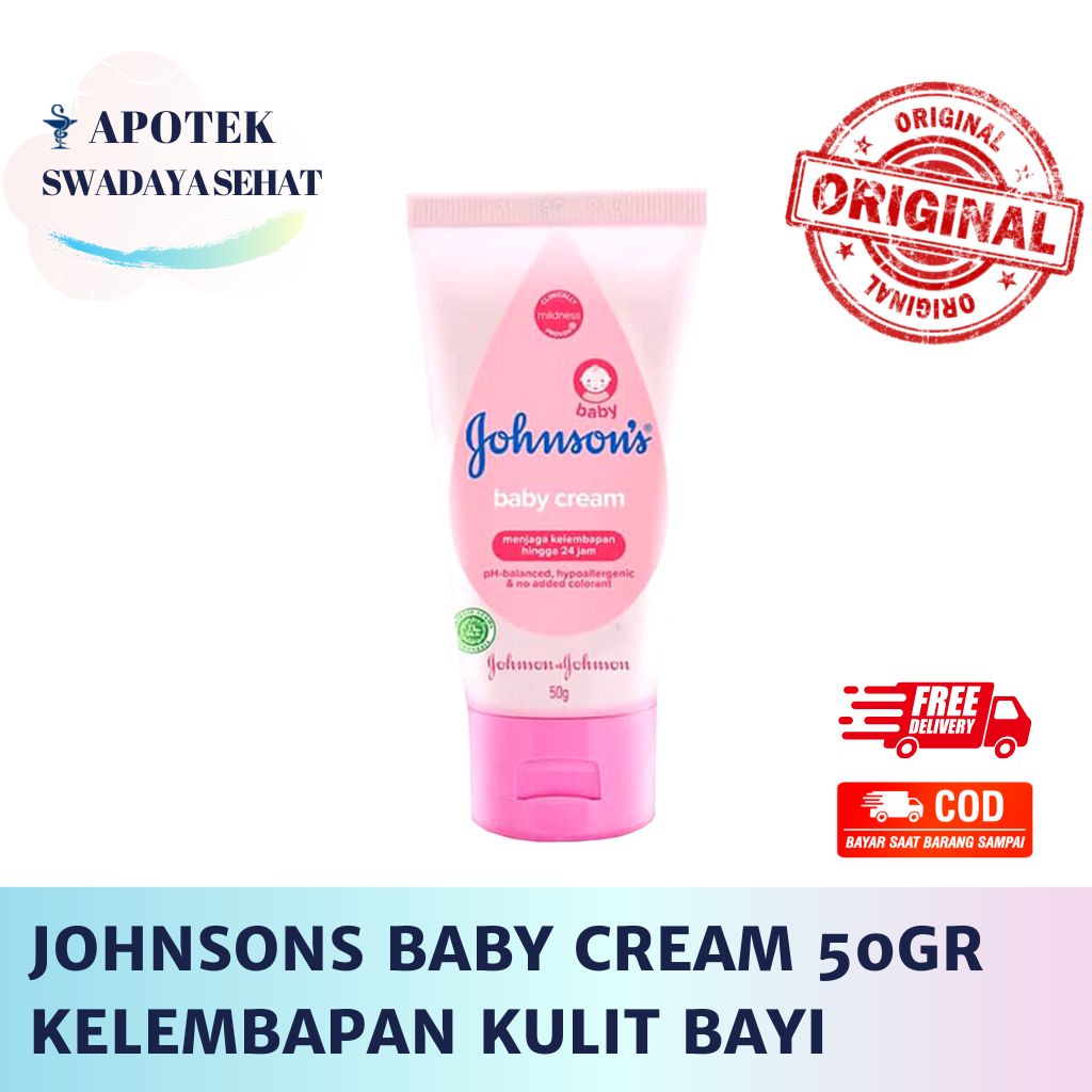 JOHNSONS BABY Cream 100 Gram - Krim Kulit Bayi 50GR Johnson Lembab Kelembaban