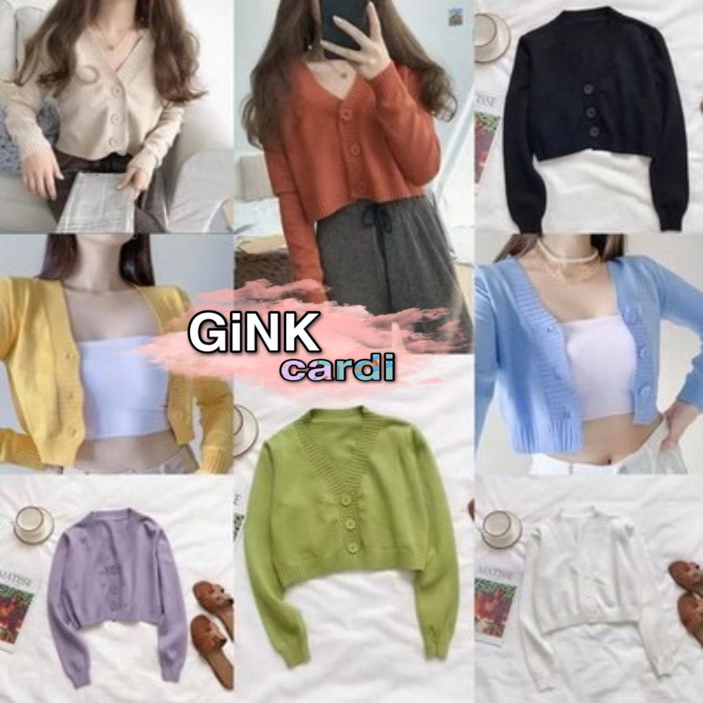 VS GG - baju CARDIGAN KNIT RIB GINK