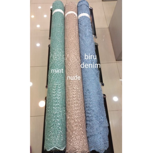 Kain Tile bordir tulle halus cantik