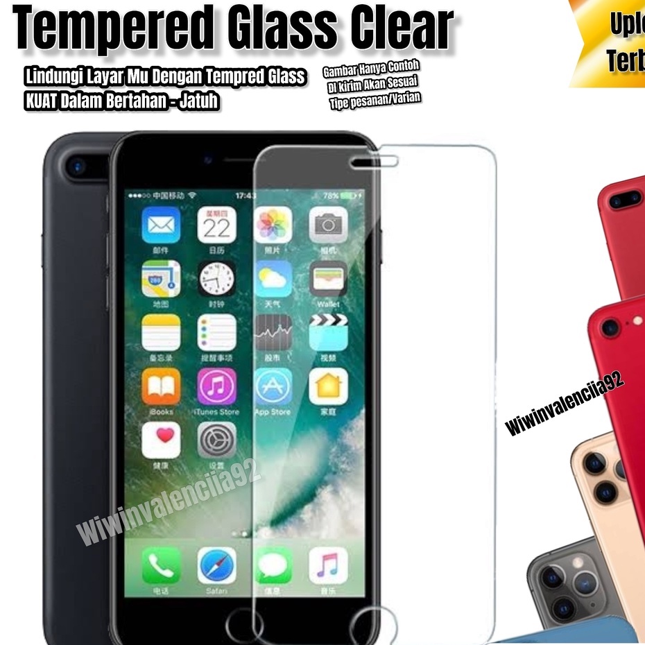 TG Temperd Glass iP 7+ 8+ 6+ 6S+ 7 7G 8 8G 6 6G 6S 5 5G 5C 5S 4 4G 4S SE-2020 SE-2022 SE-2016/2015 Tempered KACA BENING-CLEAR-GLOSSY/Tempred Full Cover-Ful Coverage Antigores-Gores Anti/Layar List Hitam-Black/Tanpa-Tidak Ada Lis HITAM PUTIH Plus S iPHONE