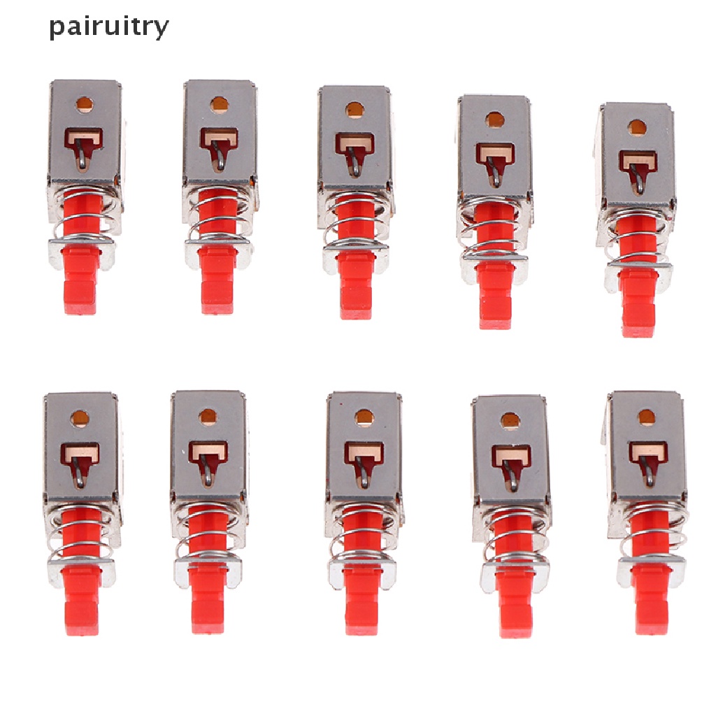 Prt 10Pcs Kunci Saklar power A03 PS-22F03 6pin self-locking Warna Merah PRT