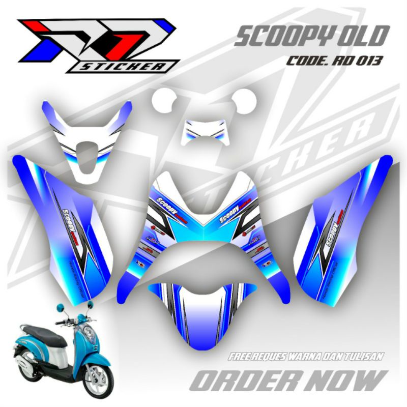 decal sticker Scoopy old racing. sticker Scoopy lama motif racing full body