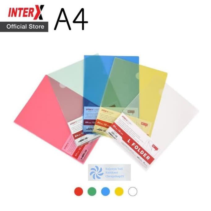 Map L Clear Sleeve A4 Putih Bening File Folder Plastik Mika Transparan - Putih