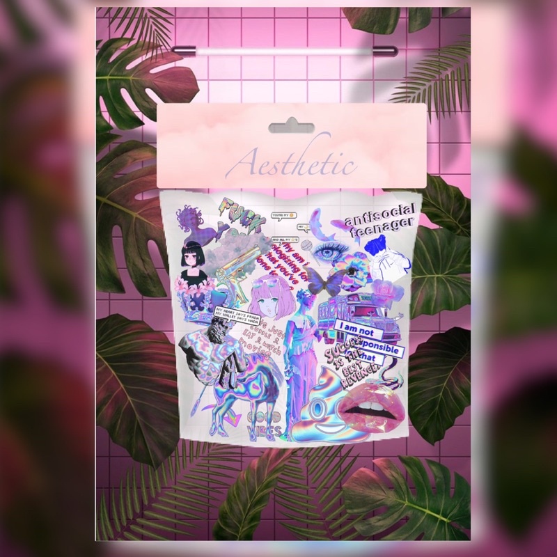 

[30 PCS STICKERS] Stickers Aesthetic untuk laptop, hp, dll