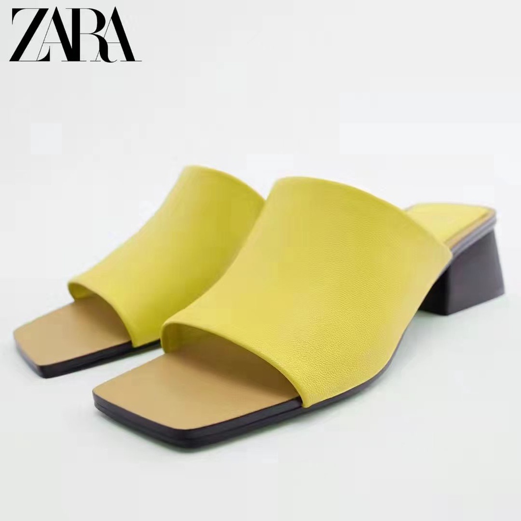 SANDAL HEELS WANITA IMPORT FASHION / ZARA 6040 LEATHER