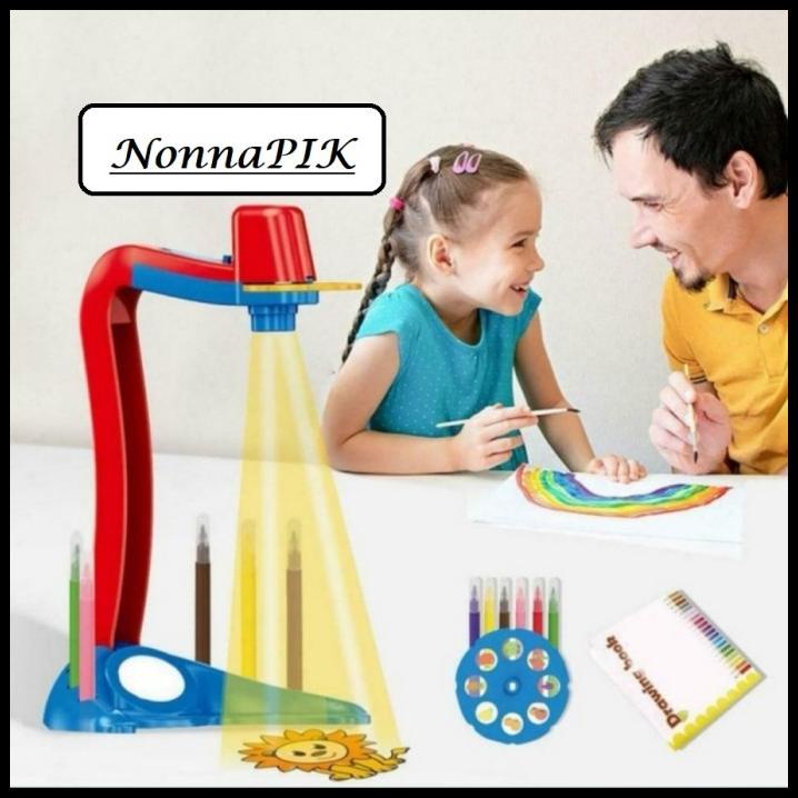 

Mainan Anak Impor Projector Proyektor Painting Gambar Mewarnai Edukasi