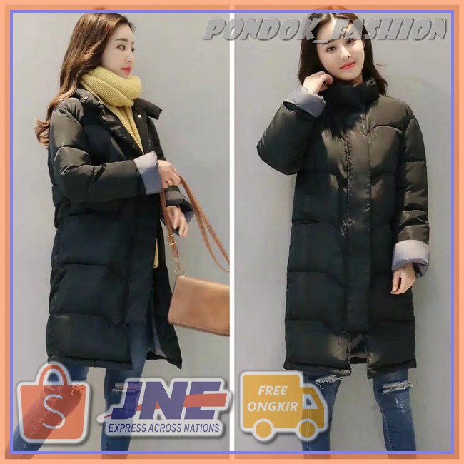 Promo Coat Wanita Korea Jaket Bulu Angsa Sinterklas Winter Season Murah  -  SKUBF112
