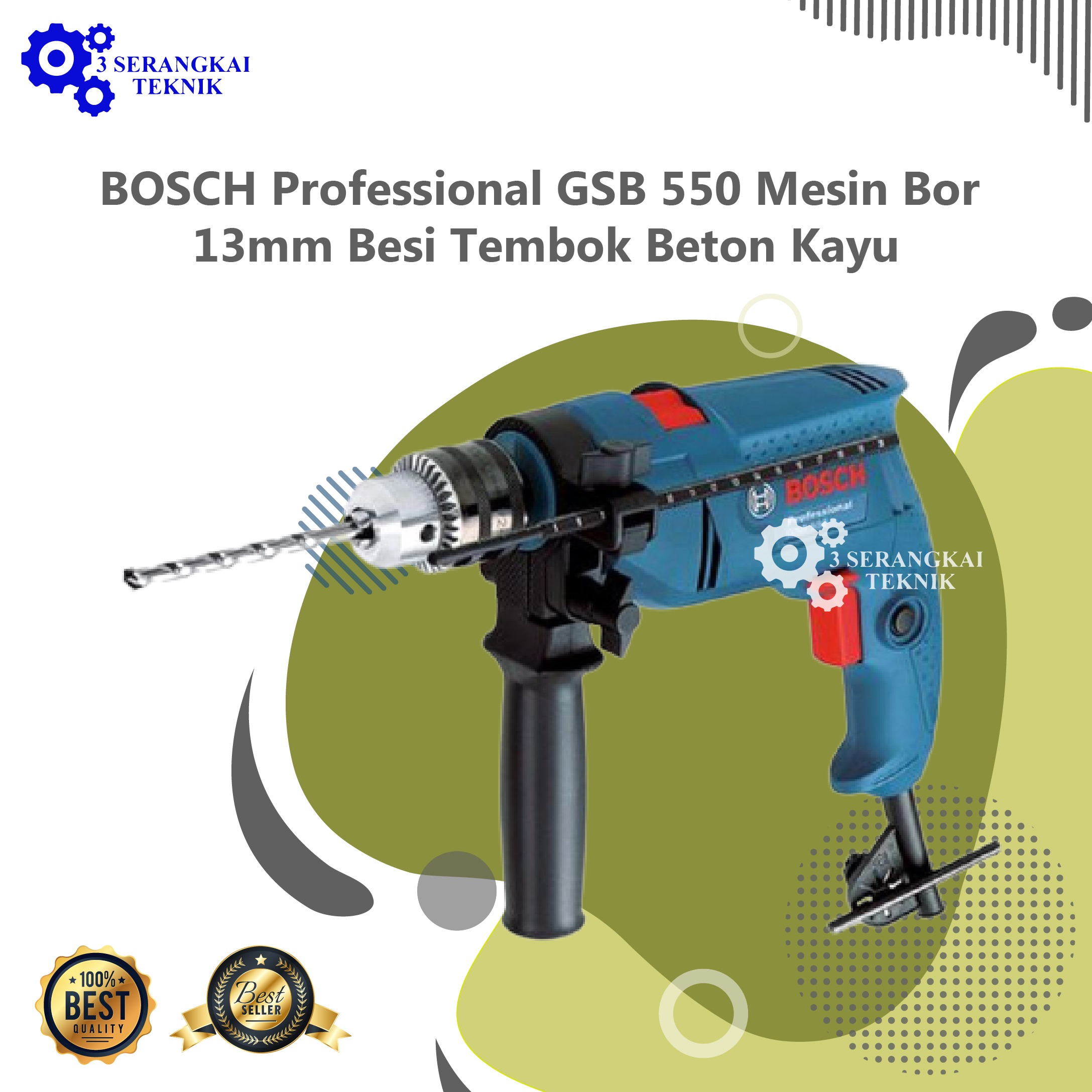 Jual Bosch Professional Gsb 550 Mesin Bor 13mm Besi Tembok Beton Kayu Indonesiashopee Indonesia 3428