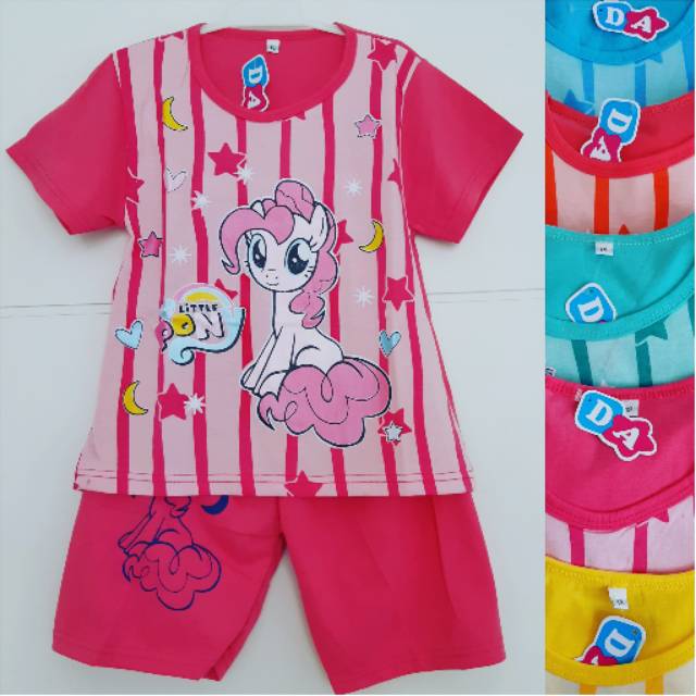 [Bisa COD] Setelan Piyama Anak Karakter Little Pony Dedina