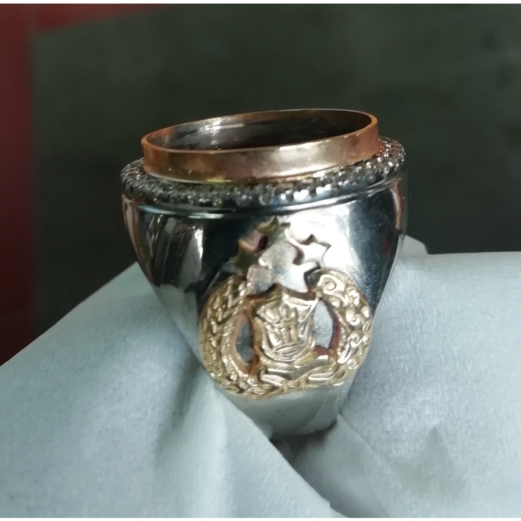 Pre Order Ring Perak 925 Handmade Logo POLRI