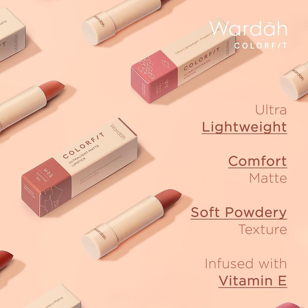 Wardah Colorfit Ultralight Matte Lipstick 3.6 gr / Wardah Colorfit Series