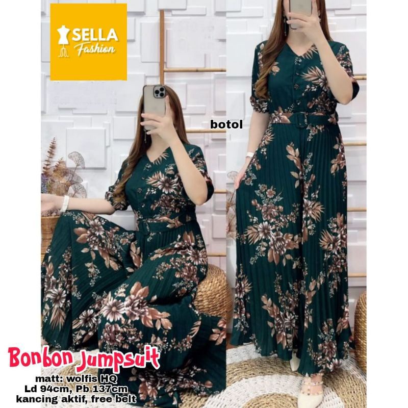 JUMPSUIT CERUTY PLISKET WANITA