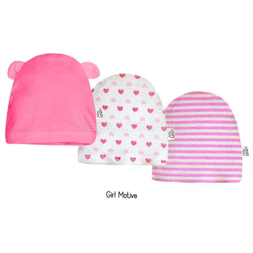 3in1 Topi Bayi Topi Kupluk Bayi BABY LEON BH-96C Topi Anak Baby Hat New Born