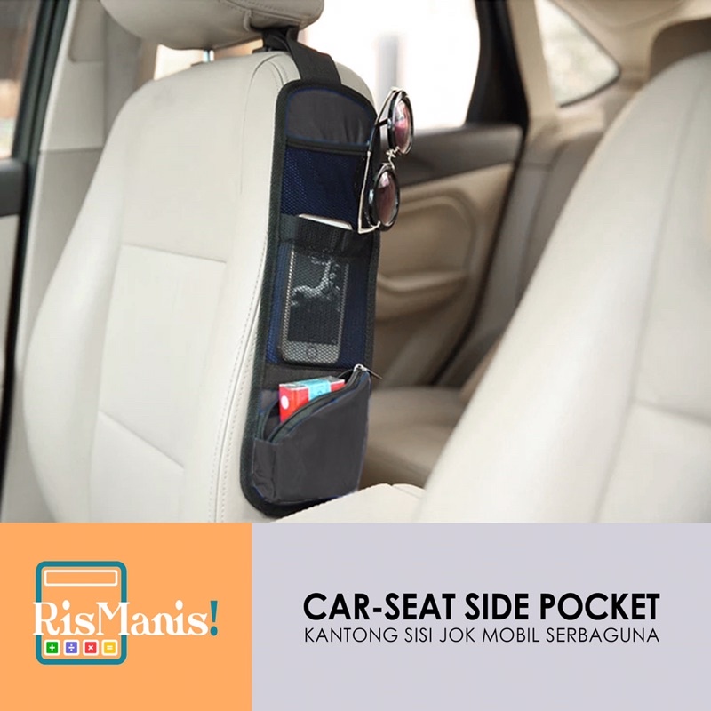 CAR-SEAT SIDE POCKET - Tas Kantong Organizer Sisi Jok Kursi Aksesoris Interior Mobil Rapi Serbaguna