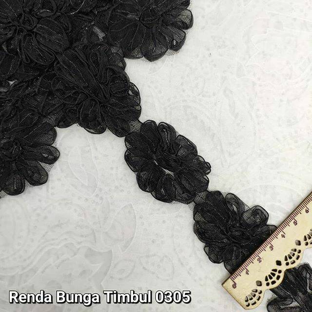 

RENDA FANCY 0305 PER ROLL Renda India Bunga Timbul Pita renda india permata payet bunga bordir diamond mote aksesoris fashion wanita ribbon