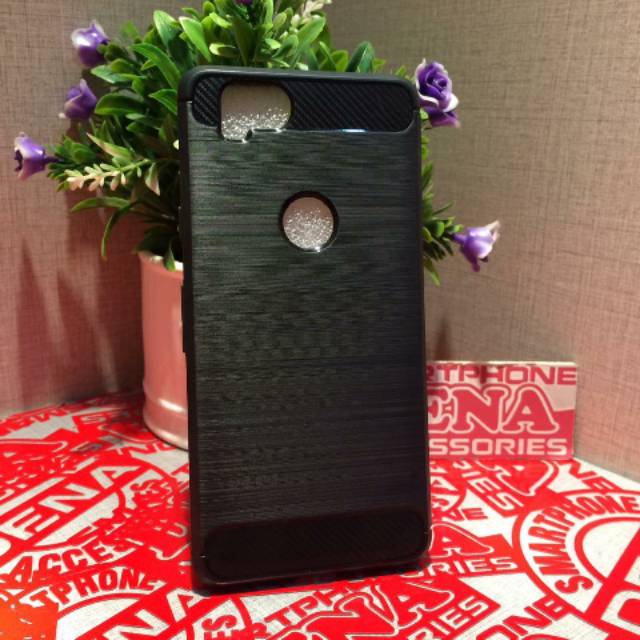 Soft Case Google Pixel 2 dan Google Pixel 2 XL Hitam Carbon Tebal