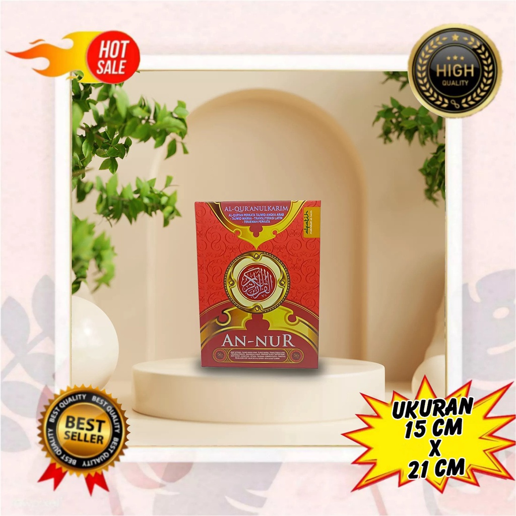 Alqur’an AN-NUR A5, Al Quran Terjemah,Quran Tajwid Warna Sedang,Quran Transliterasi Per Ayat,Alquran