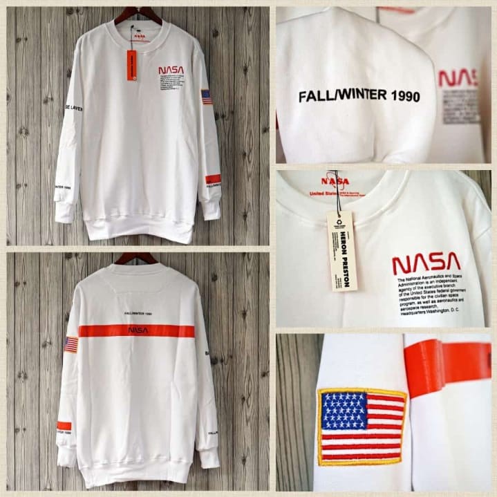 (Bisa bayar di tempat) jaket nasa crewneck heron preston / jaket nasa premium ori