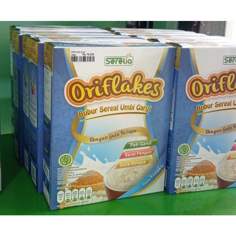 

ORIFLAKES SLIM 350 GRAM RASA VANILA GREEN TEA COKLAT