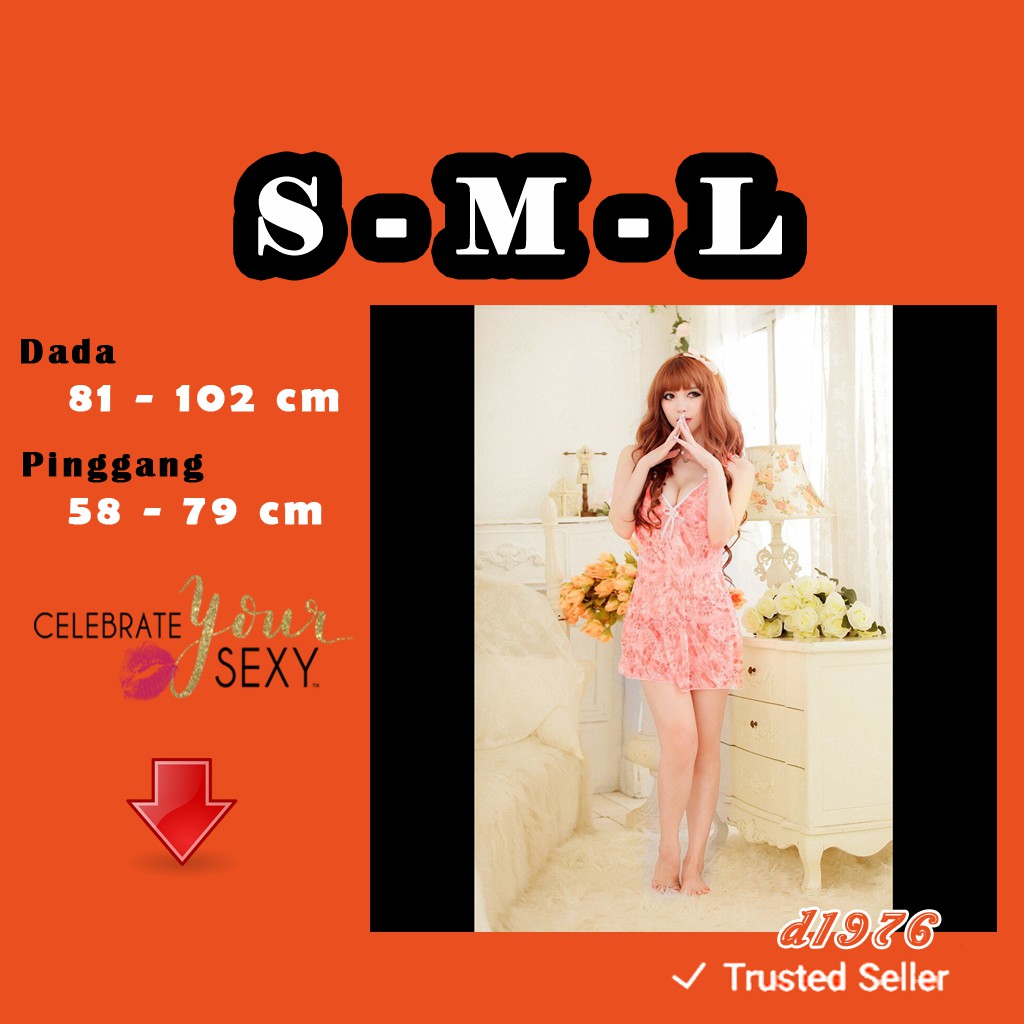 d1976 Sexy Teddies Lingerie All Size S M L Daster Transparan Seksi Import Bahan Poliamide A1041
