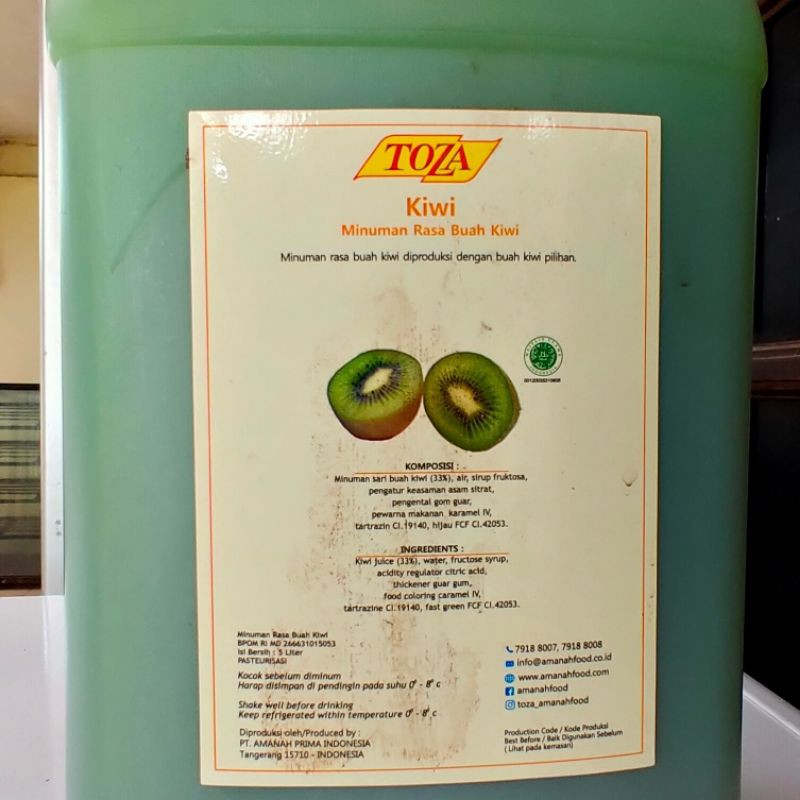 

Jus TOZA 5 L Lemon dan Kiwi