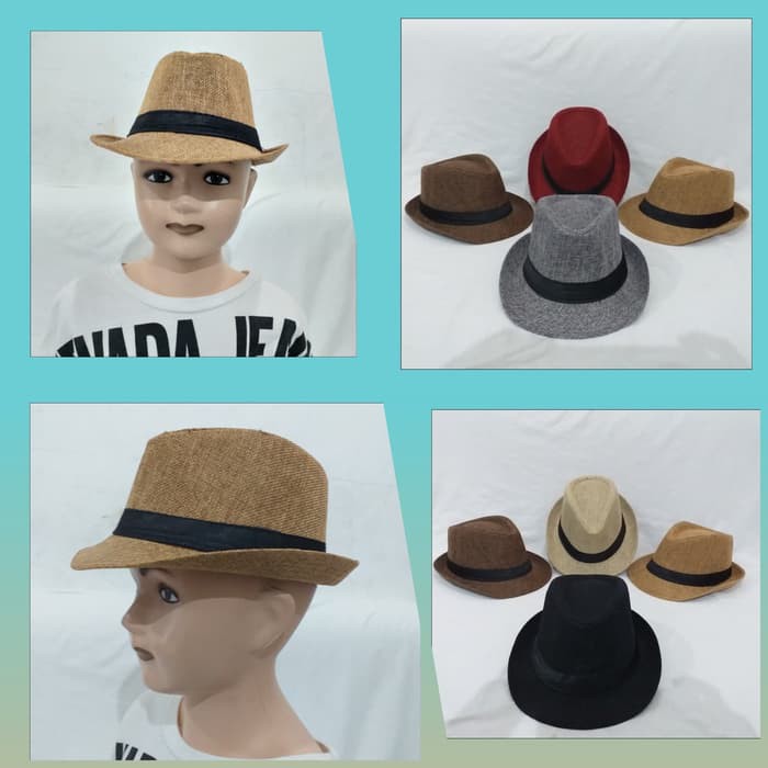 Topi Floppy Pantai Summer Hat / Topi Fedora Panama Import  Balita Anak Keren